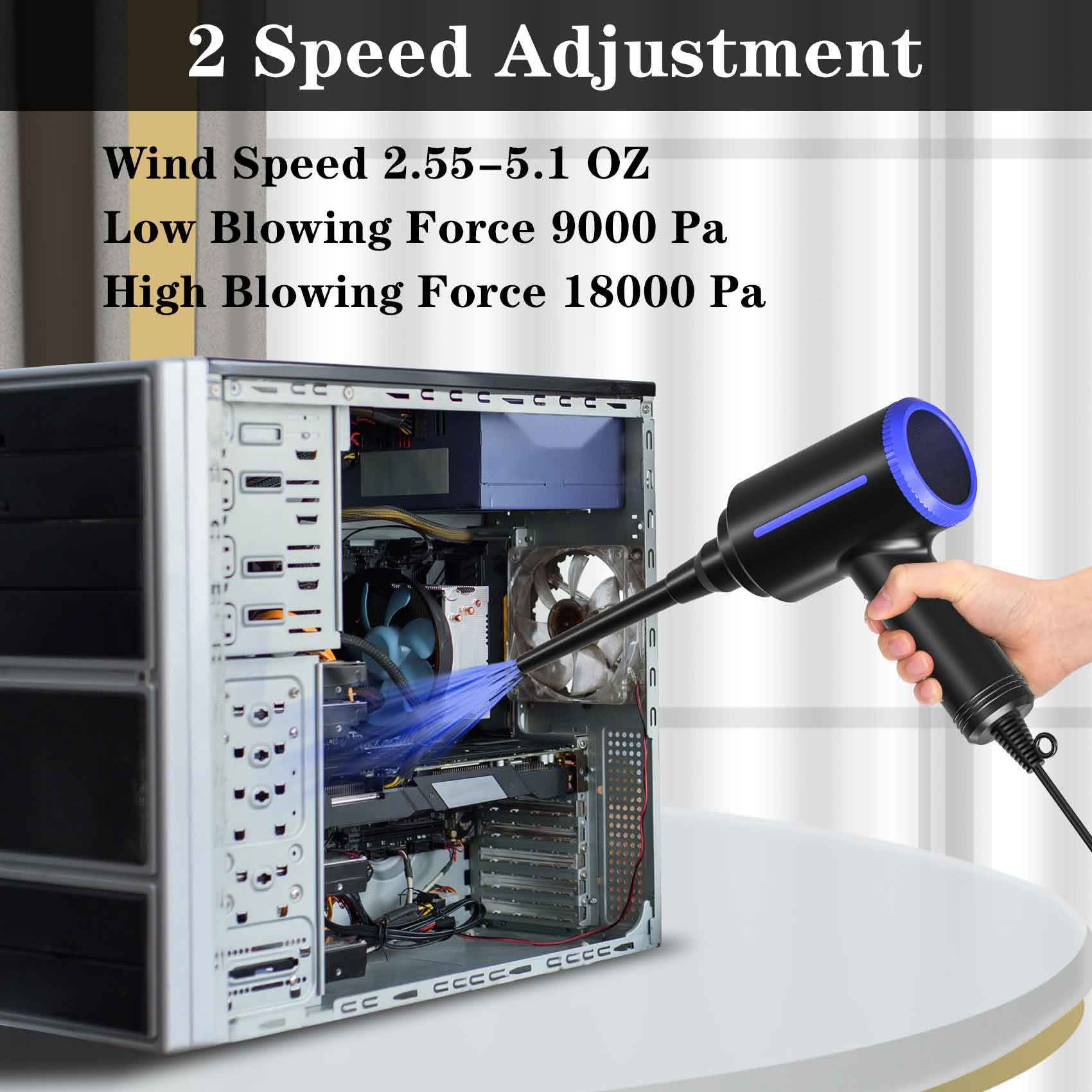 500W ไร้สาย Electric Air Duste - Screen Cleaner Spray บทวิจารณ์และราคา